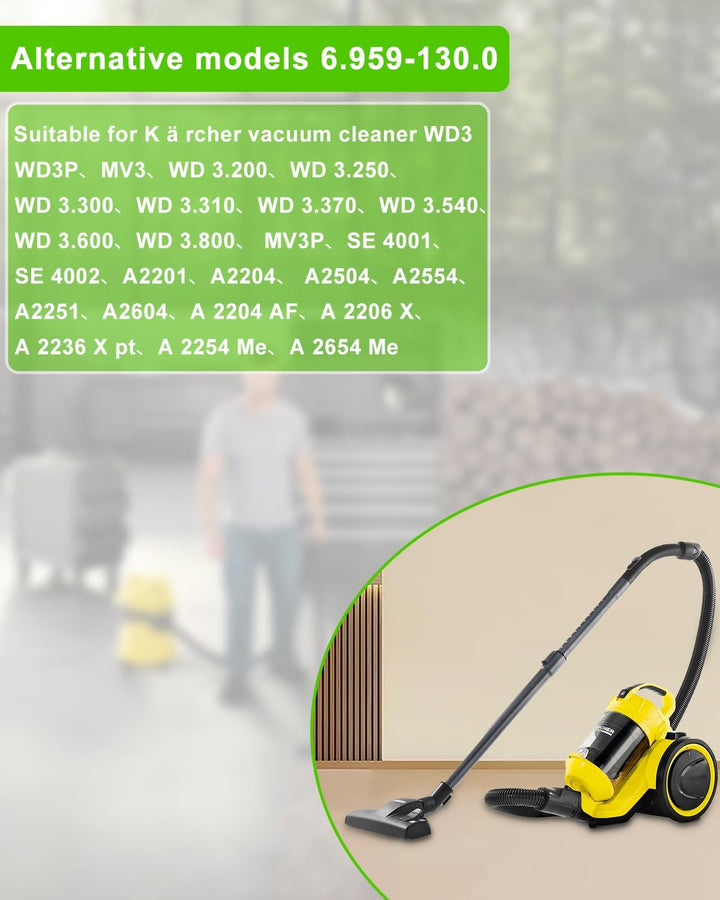 20 Stück WD3 Staubsaugerbeutel für Kärcher 6.959-130.0,Geeignet für Staubsauger WD 3/3 Batterie/3.15