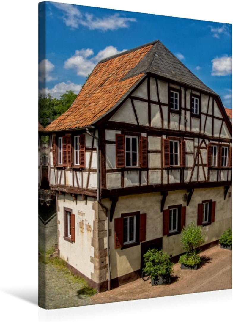 Premium Textil-Leinwand 50 x 75 cm Hoch-Format Bad Kreuznach - Dr. Faust-Haus | Wandbild, HD-Bild au