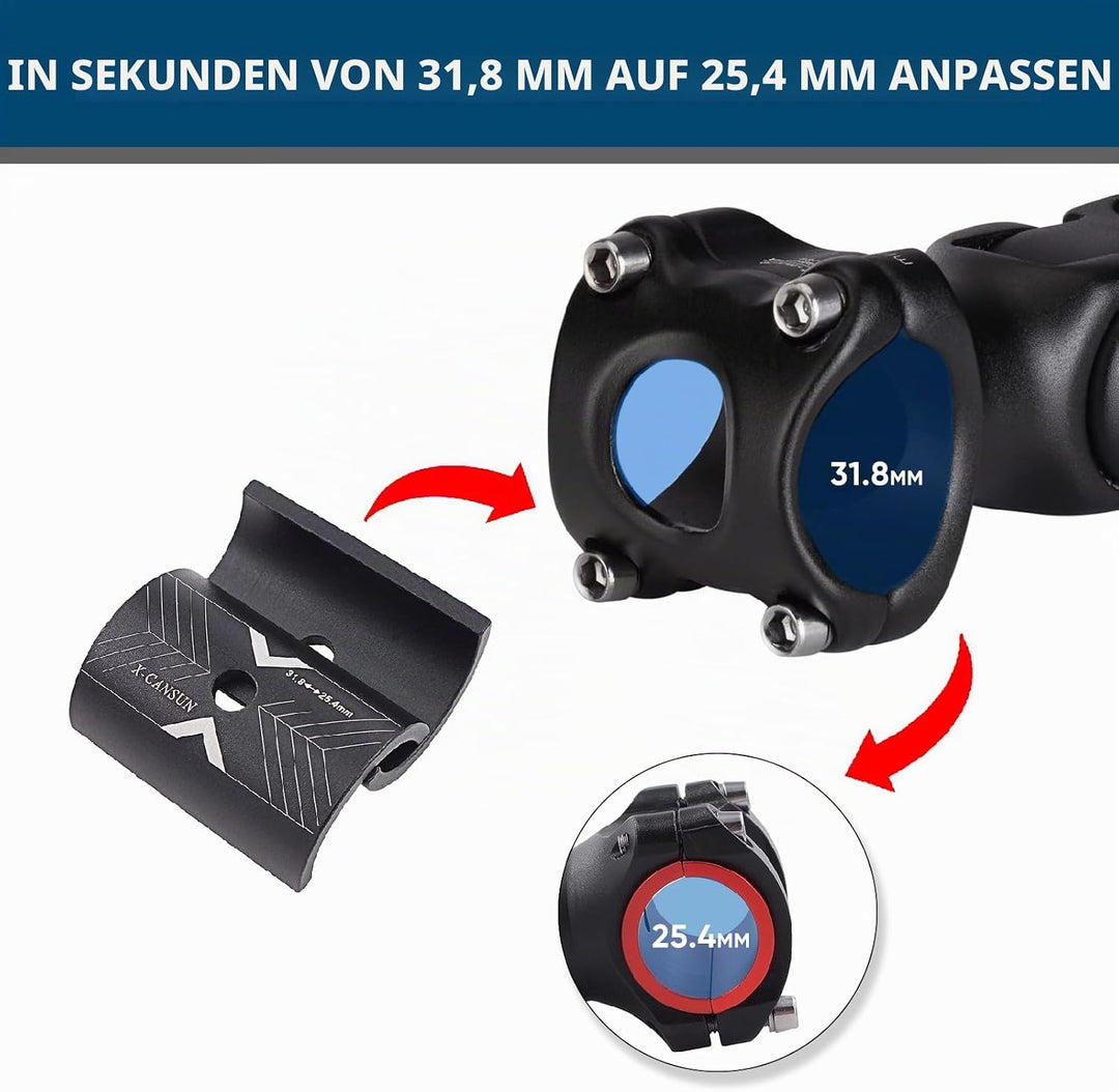 BESNIN MTB Vorbau 0-60° 31.8mm Fahrrad Vorbau verstellbar MTB 90mm/110mm/120mm/130mm Mountainbike Le