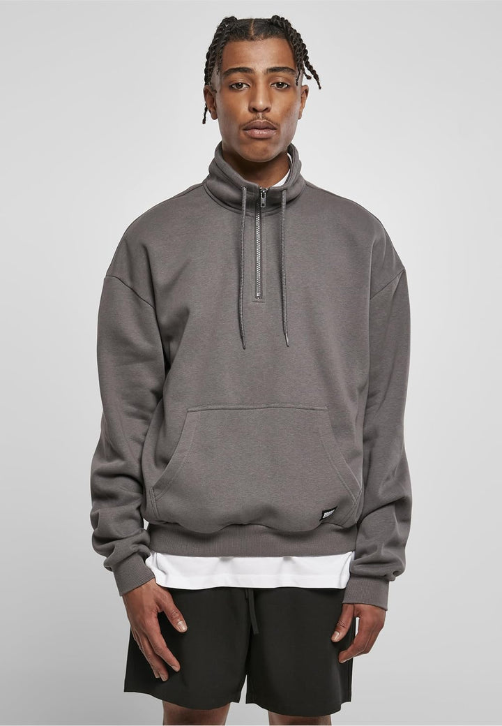 Urban Classics Herren Organic Drawstring Troyer Sweatshirt