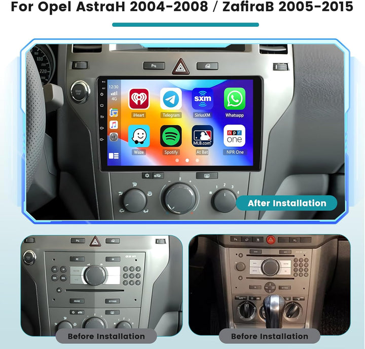 [2G+64G] Hikity Autoradio Für Opel Astra H 2004-2008 Zafira B 2005-2015 Android 15 Wireless Carplay