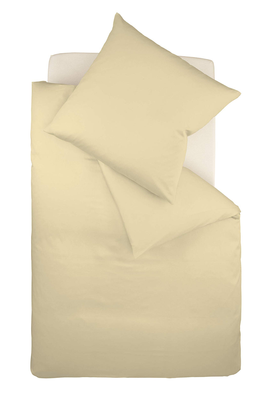 Fleuresse Colours Bettwäsche, Uni-Mako-Satin, sand, 155 x 220 cm Beige 155/220 Uni, Beige 155/220 Un