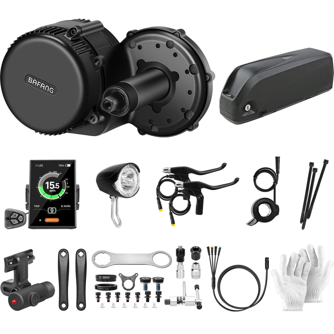 BAFANG Mittelmotor 250W/350W/500W/750W/1000W mit 13/15/20/22,4 Ah Akku, eBike Umrüstsatz with eBike