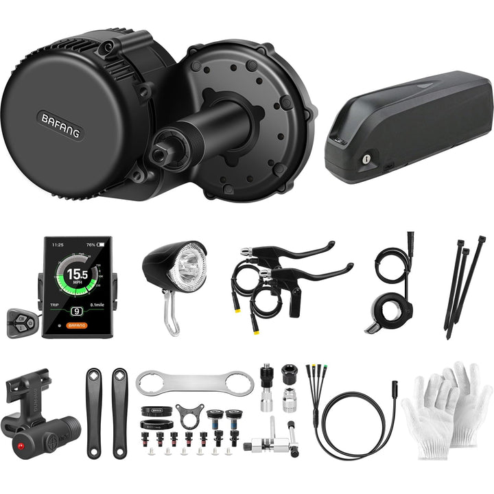 BAFANG Mittelmotor 250W/350W/500W/750W/1000W mit 13/15/20/22,4 Ah Akku, eBike Umrüstsatz with eBike