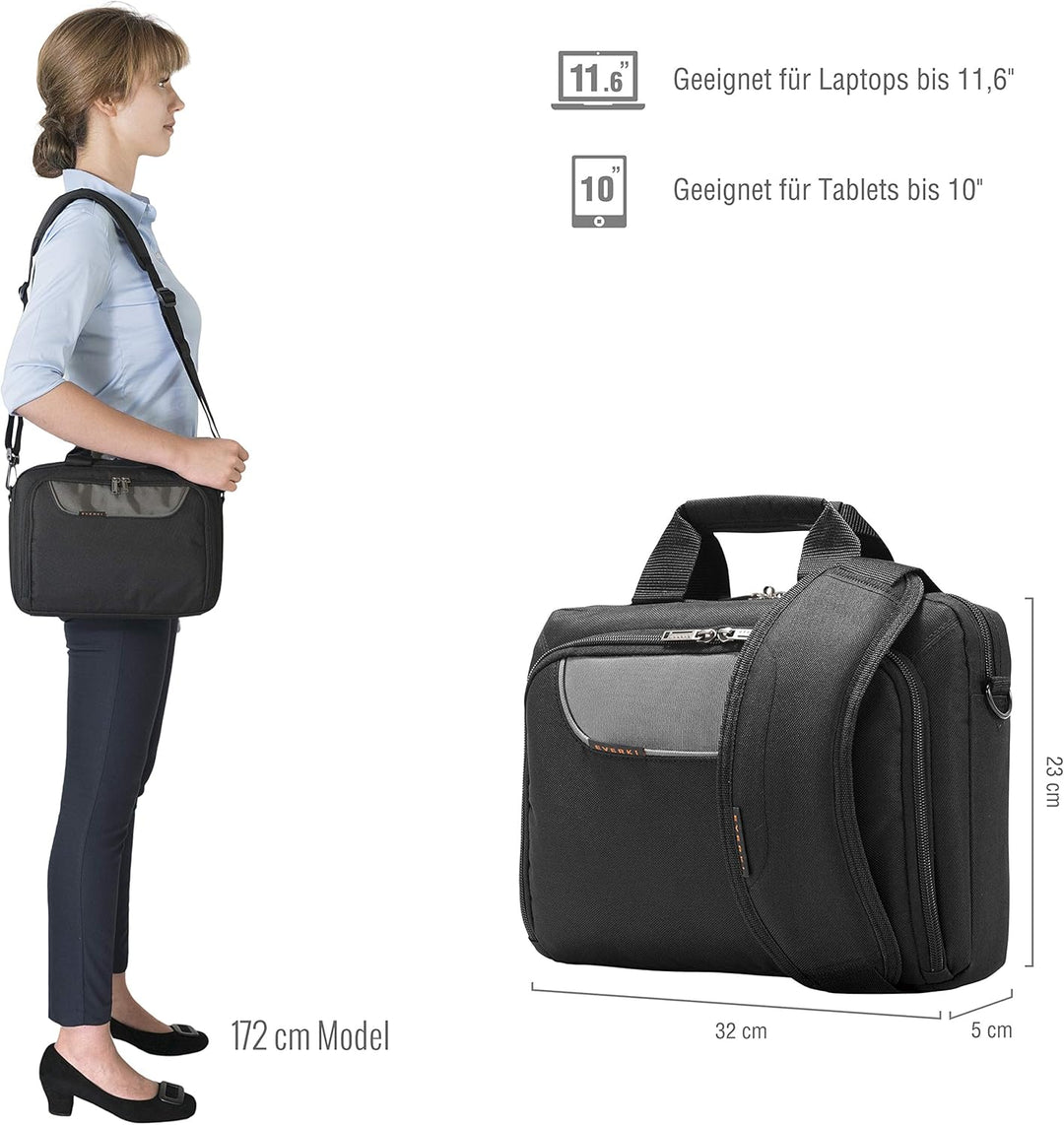 Everki Advance Laptop-Tasche – Schultertasche 46,74 cm (18,4 Zoll) Schwarz, 46,74 cm (18,4 Zoll) Sch