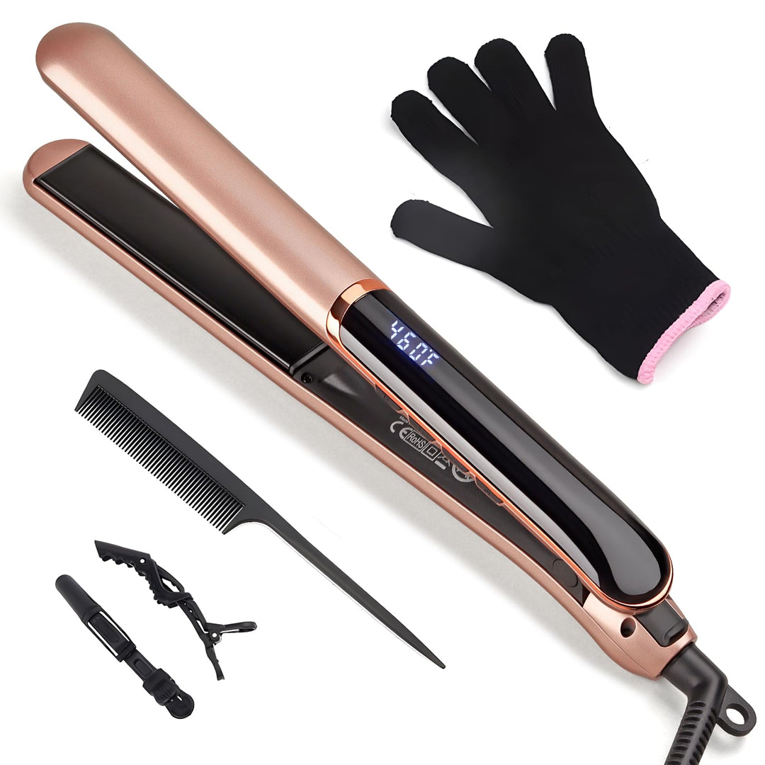 Haarglätter, JAETON Professioneller 2 in 1 Keramik Glätteisen Locken und Glätten, 30s Schnellaufheiz