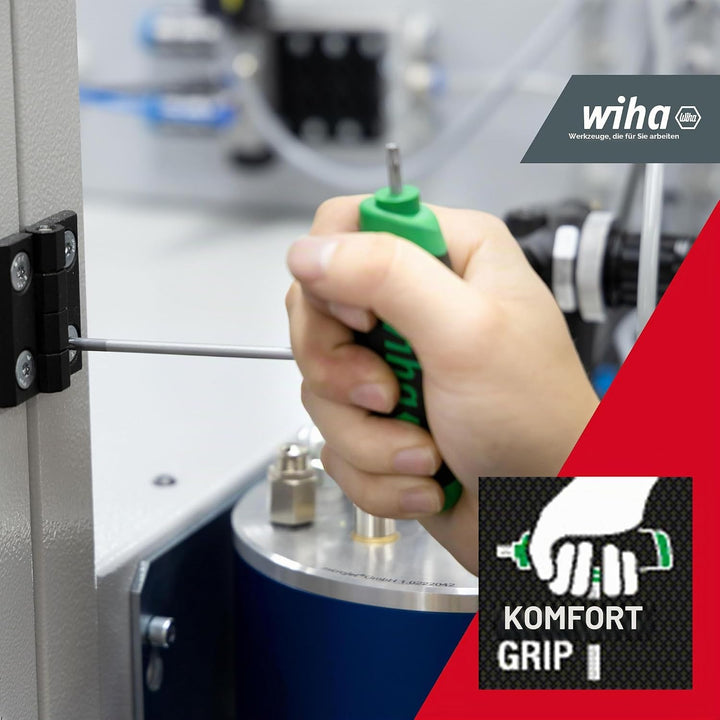 Wiha Stiftschlüssel Set 6-tlg. mit Quergriff TORX® I ComfortGrip mit Seitenabtrieb I Satz T10 - T40