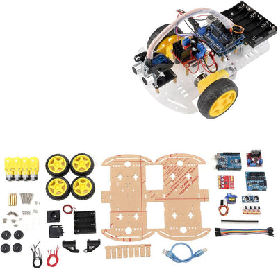 Marhynchus DIY Smart Robot Car Chassis Kit, Tracking Motor Robot Smart Car Platform 4WD für Teens DI