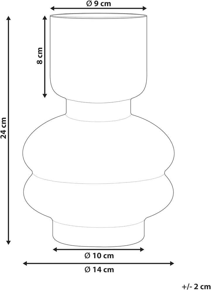 Deko Blumenvase Glas violett 24 cm organische Form mit schmalem Hals Rodia