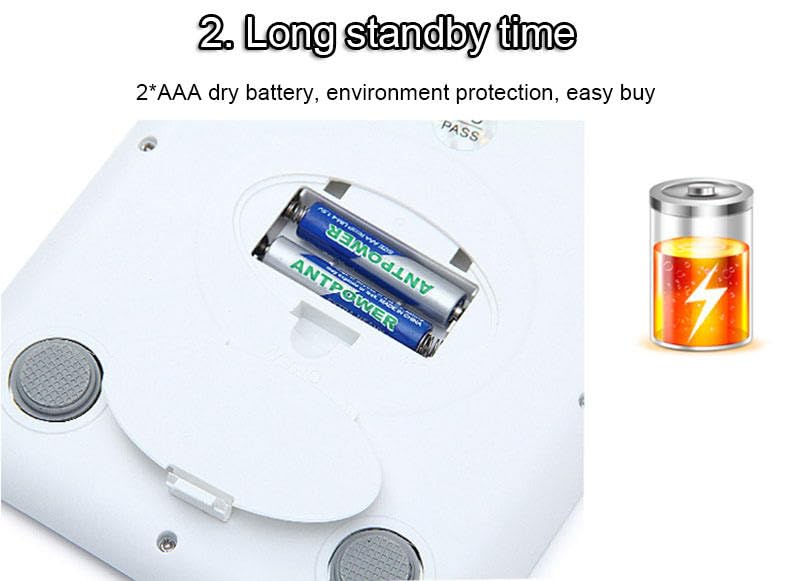 Herzberg HG0413 Elektronische Küchenwaage, Kapazität 5 kg, LCD-Display, mehrere Einheiten, Zählfunkt
