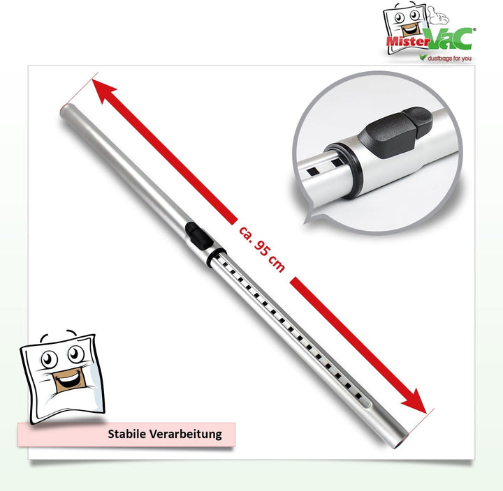 MisterVac | Teleskop-Staubsaugerrohr kompatibel mit Hoover BR71_BR21 Breeze
