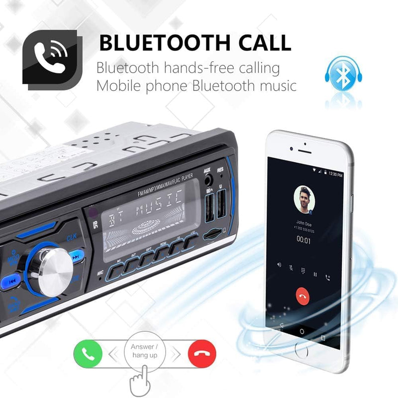 DAB + Autoradio mit Bluetooth 1 Din Digital Media Player Freisprecheinrichtung FM/AM/RDS Radio Auto