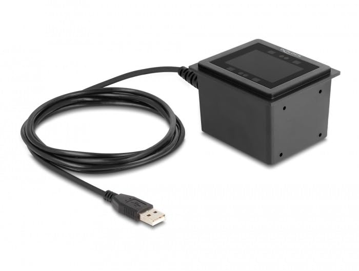 DeLOCK USB Barcodescanner 1D und 2D kabelgebunden für den stationären Einbau