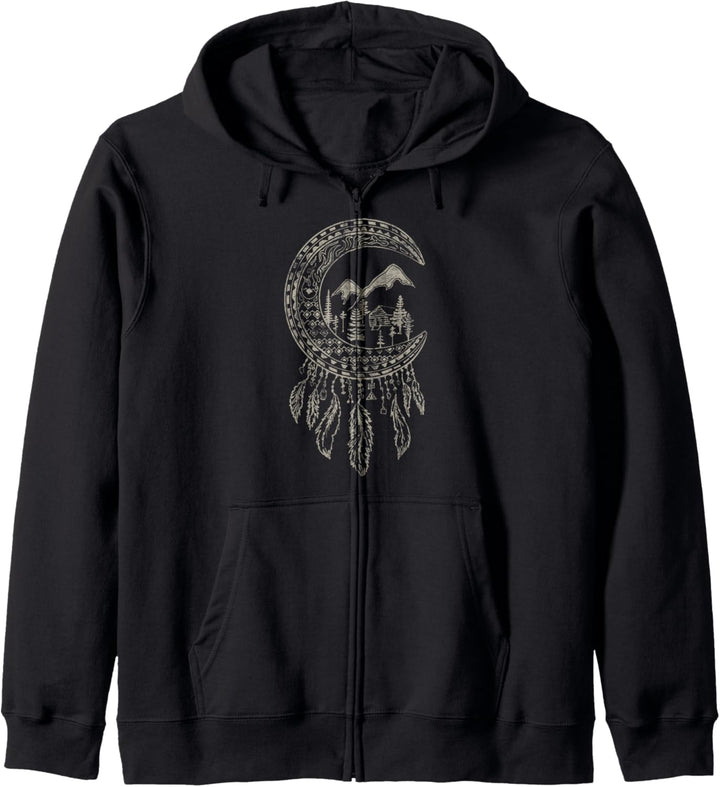 Twin Peaks Vintage Craft Boho Dream Catcher Kapuzenjacke