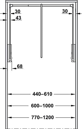 Kleiderlift verstellbar Garderoben-Lift Wardrobelift Schrank - Servetto | Kleider-Lüfter klappbar sc