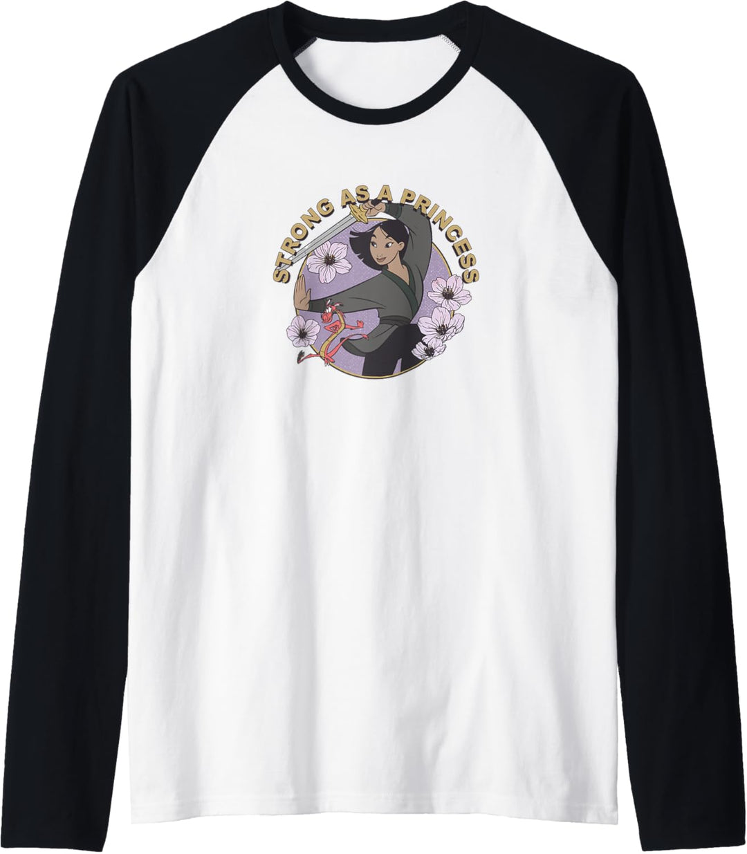 Disney Mulan Strong As A Princess Floral Raglan