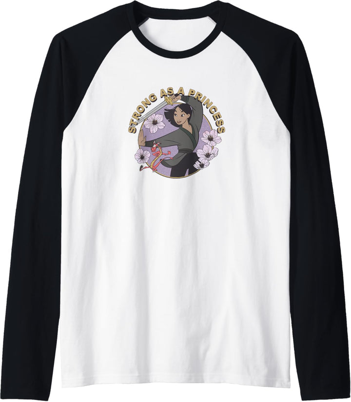 Disney Mulan Strong As A Princess Floral Raglan