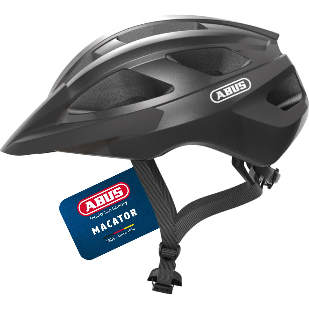 ABUS Rennradhelm Macator - sportiver Fahrradhelm für Einsteiger - auch für Zopfträger/-innen - für D