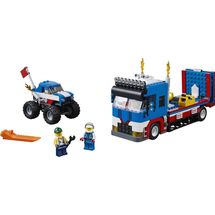 LEGO® Creator 3-in-1 Stunt-Truck-Transporter (31085) kreatives Kinderspielzeug