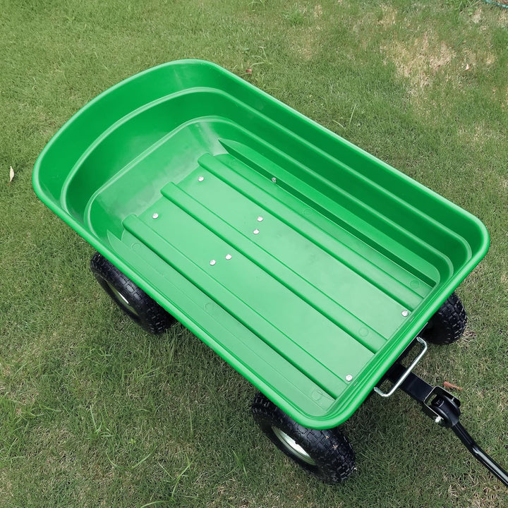Wiltec Gartenwagen mit Kippfunktion bis 240 kg, Handwagen mit 75 l Volumen, Bollerwagen für Gartenar