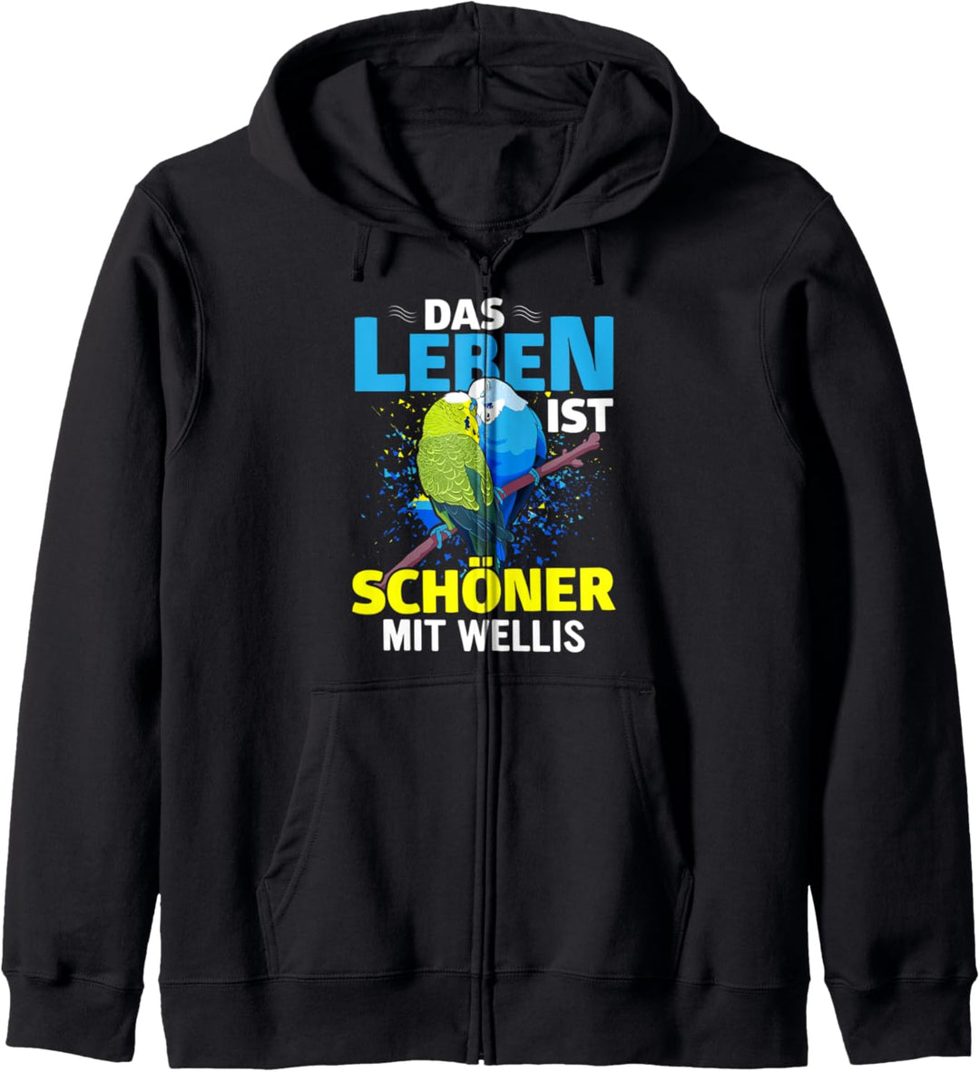 Das Leben ist schöner mit Wellis, Wellensittich Kapuzenjacke
