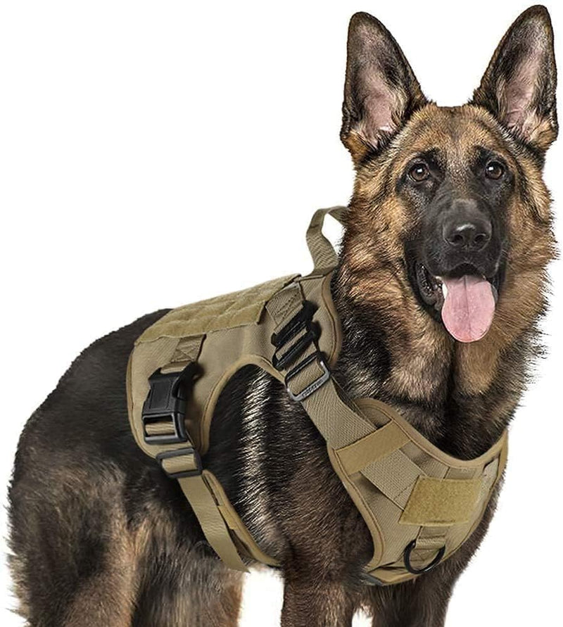 rabbitgoo No Pull Hundegeschirr Mittlere Grosse Hunde, Taktische Brustgeschirr mit MOLLE Griff Metal