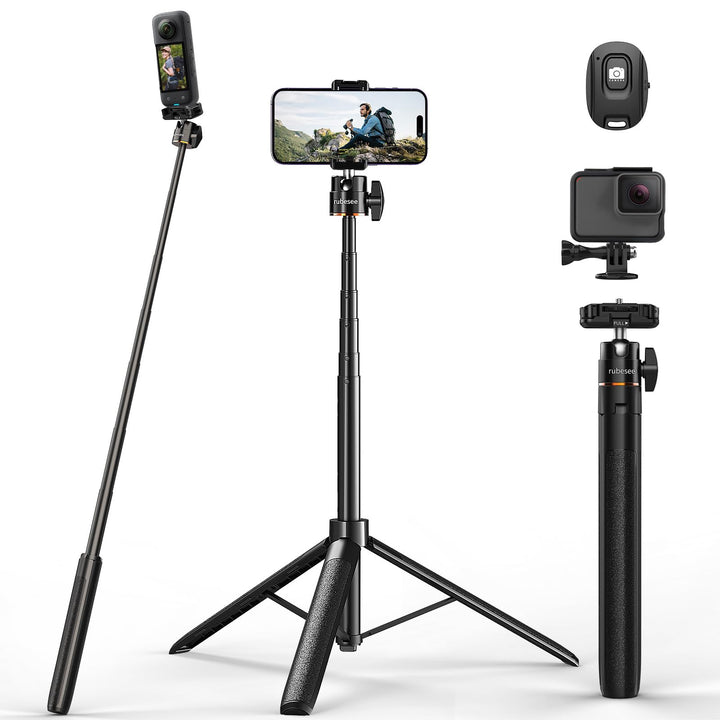 162cm Selfie Stick Stativ, Handy Stativ, Ausziehbarer Stativständer für Videoaufnahmen mit drahtlose