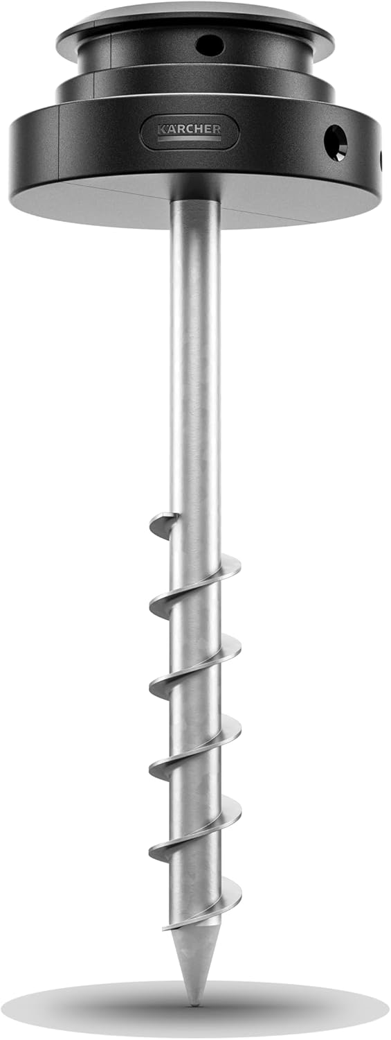 Kärcher Erdspiess für Schlauchboxen: Metallspiess mit integrierter Wasserwaage, Flexible Platzierung