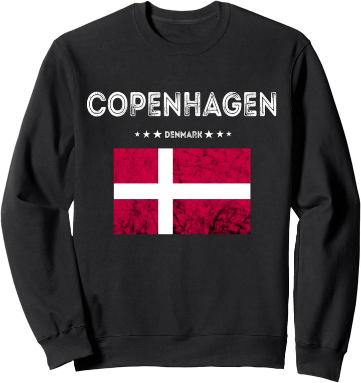 Kopenhagen Dänemark Urlaub Dannebrog Flagge Däne Kobenhavn Sweatshirt