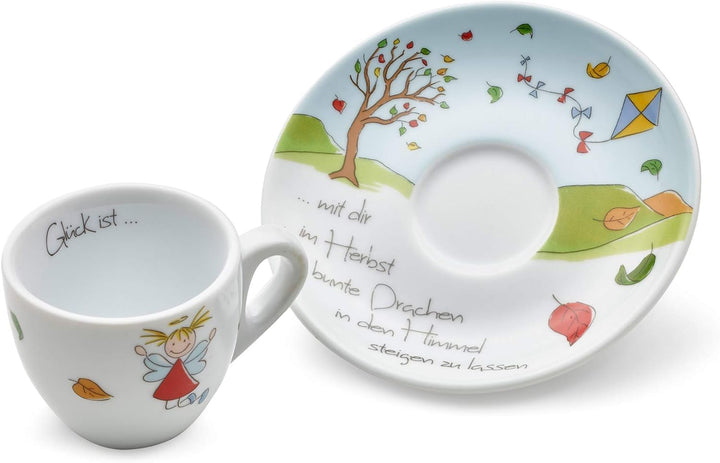 Heaven and Angels Espressotassen Set dickwandig; 4er–Set; Art Collection Design Vier Jahreszeiten; G
