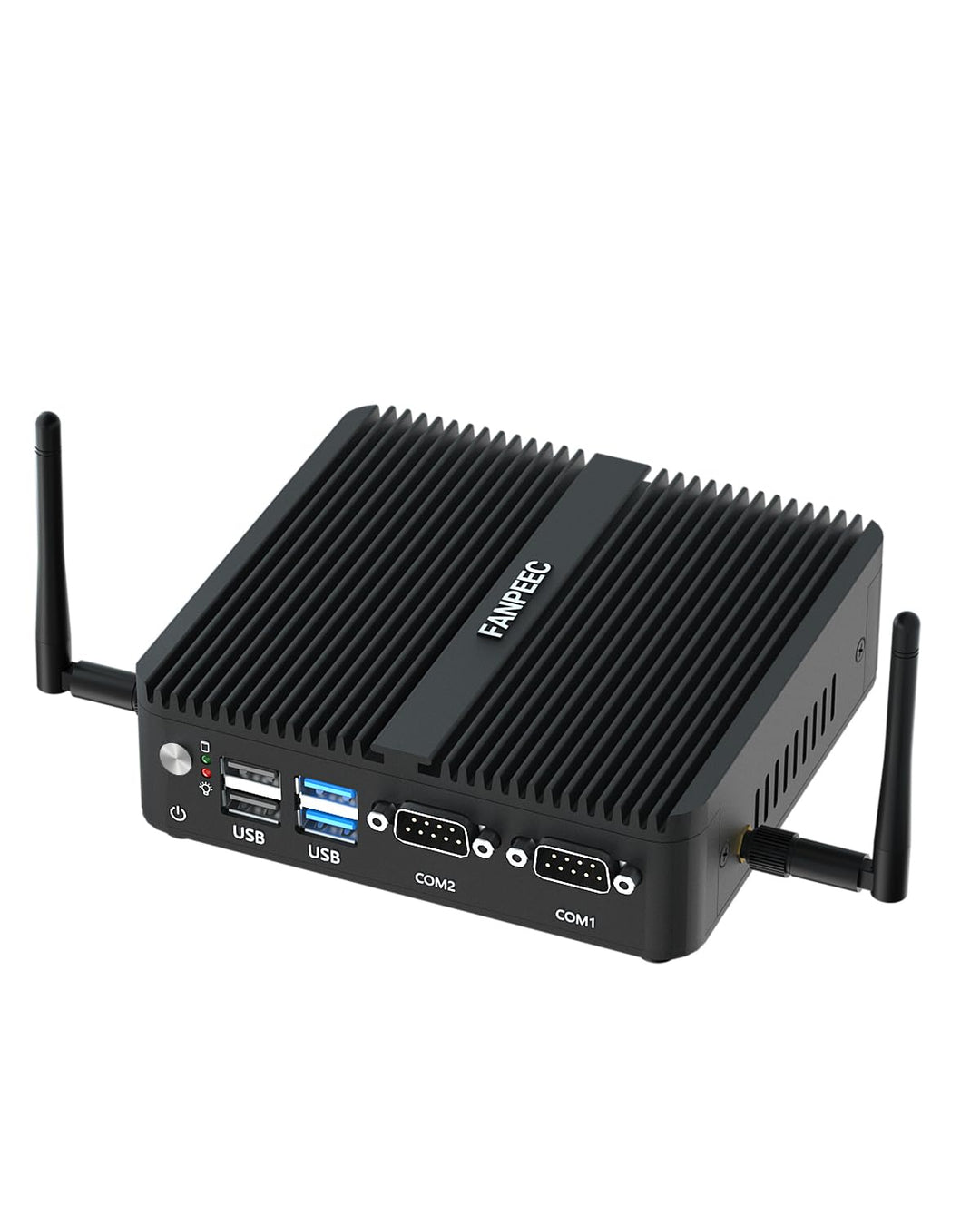 FANPEEC Lüfterloser Mini PC J5005 (bis zu 2,80 GHz) 16GB DDR4 512GB MSATA SSD, Industrie PC HD + VGA