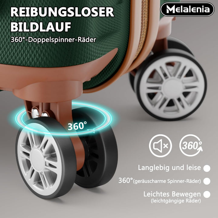 Melalenia Kofferset 3 Teilig Hartschale Leicht Reisekoffer von Trolley Handgepäck Sets mit TSA Schlo