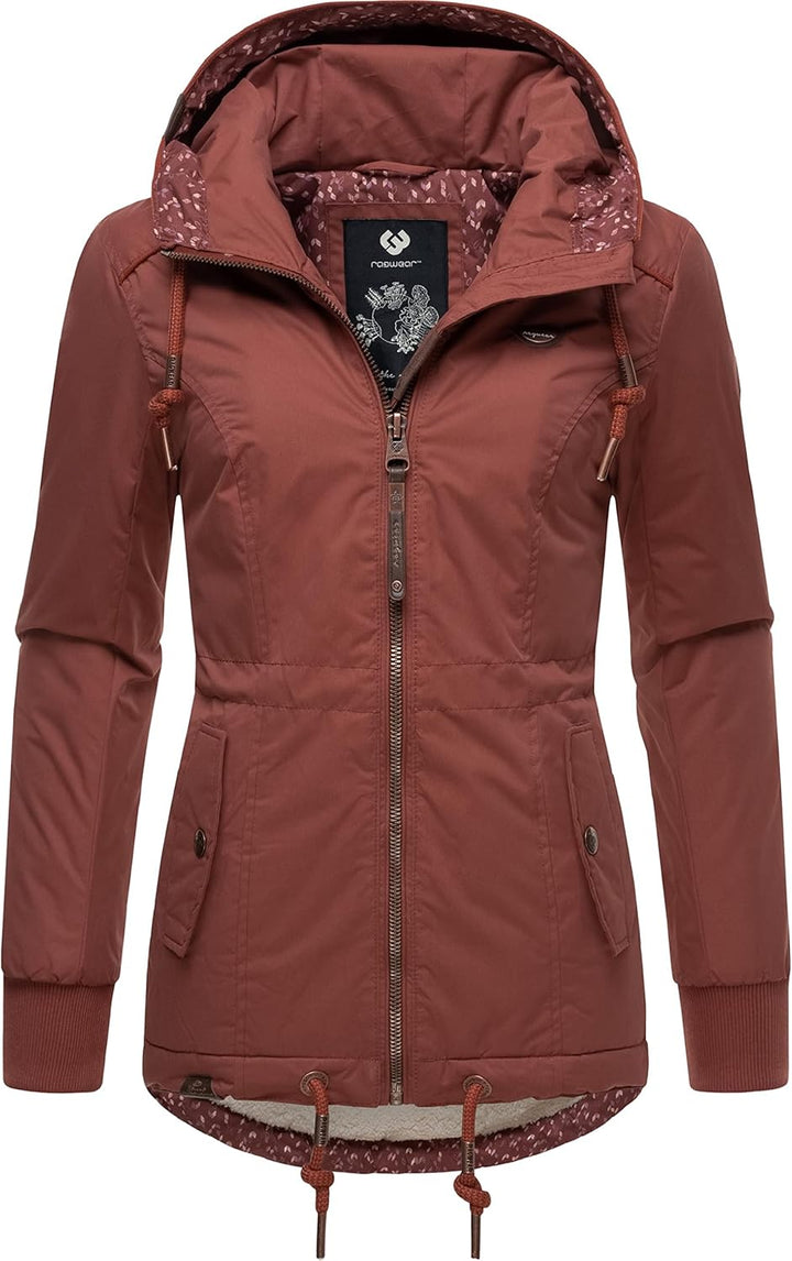 Ragwear Damen Winterjacke Outdoorjacke wasserdicht mit Kapuze YM-Danka XS-6XL L Terracotta022, L Ter