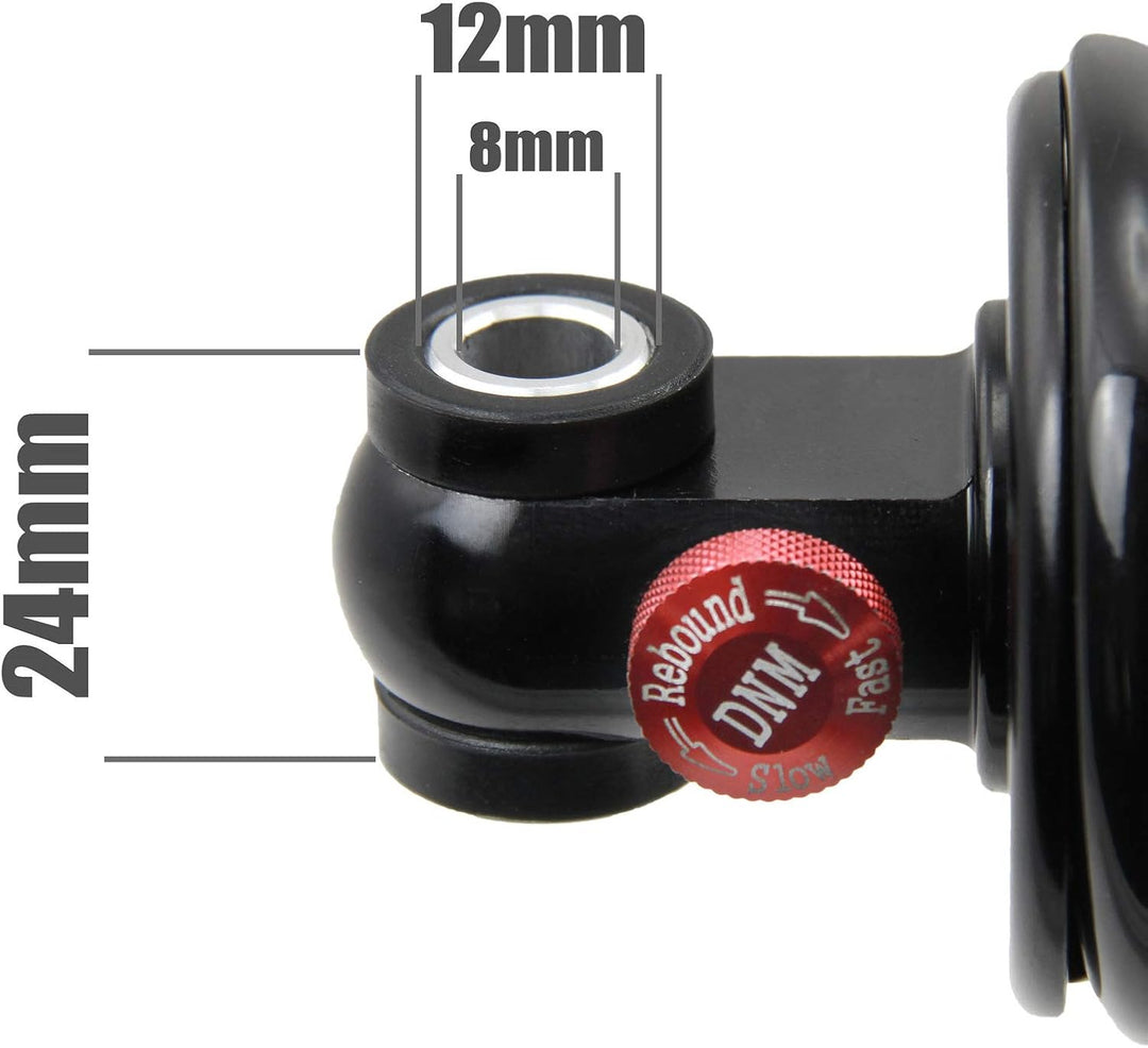 DNM Dämpfungs-System für Mountainbike, Stossdämpfung, eloxiert, AL-6061-Schraubenfeder, 340 kg, 165