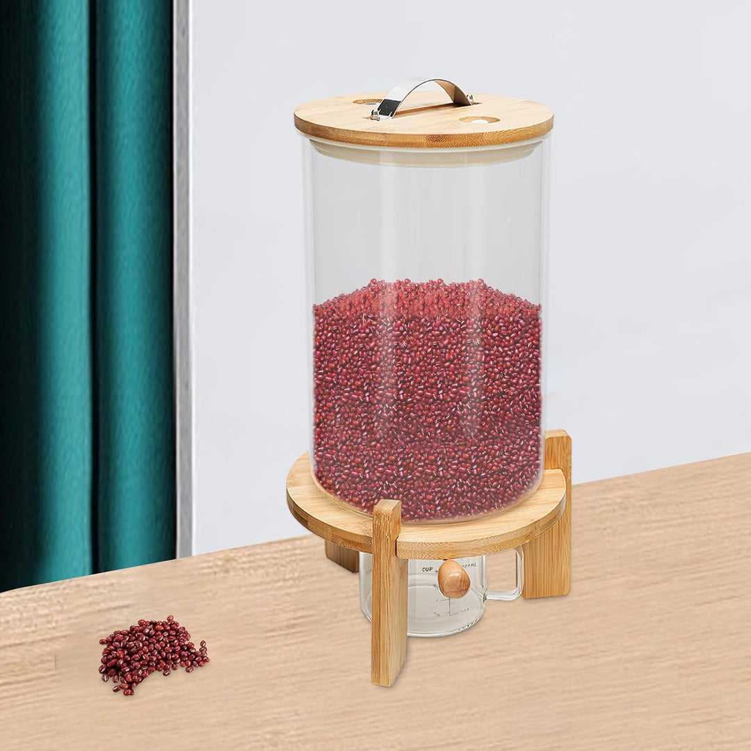 Müslispender 7.5L luftdicht, Vorratsbehälter Getreidespender mit Messbecher