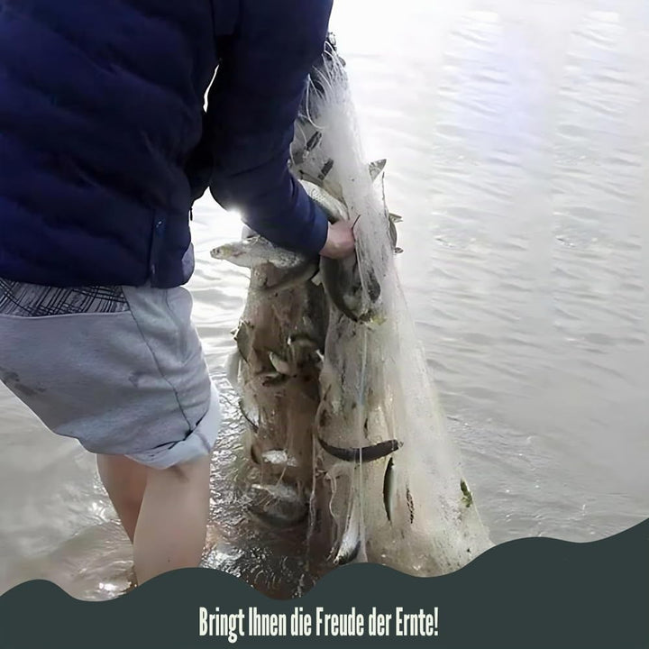 Duokon 50m Länge 1,5m Höhe DREI Schichten Schweres Fischernetz mit Float Fishing Zubehör Sink Net 4
