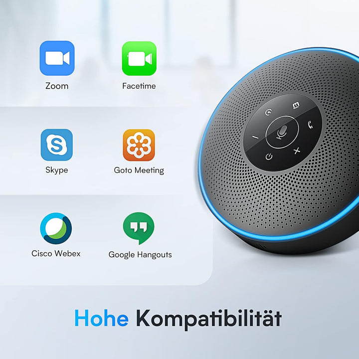 EMEET Bluetooth Konferenzlautsprecher Set - 2pcs Speakers mit Dongle, Konferenzlautsprecher mit Mikr