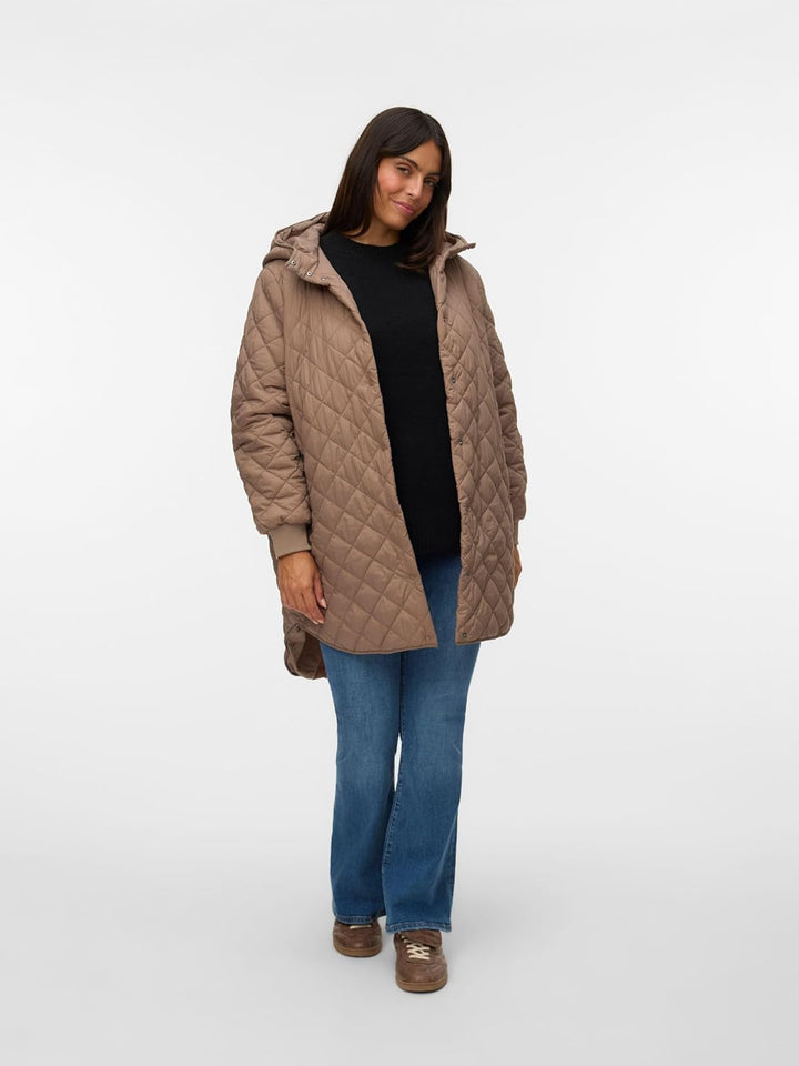 Vero Moda Female Mantel VMHAYLE Steppjacke Fossil XS, Fossil XS