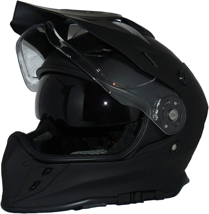 protectWEAR Crosshelm Endurohelm Motorradhelm mit integrierter Sonnenblende und Visier V331-SM-M, Sc