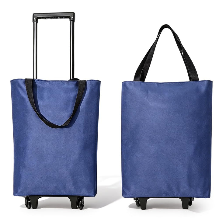 Einkaufstrolley Klappbar 30L, 2-in-1 Einkaufswagen Modern mit Tasche, Leichter Shopping Trolley bis