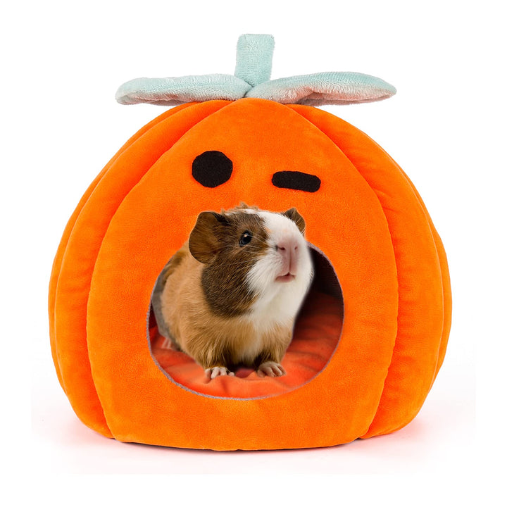 SBAYOOL Halloween Kürbis Meerschweinchen Bett, Niedlich Und Warmes Meerschweinchen Kuschelhöhle, Mee
