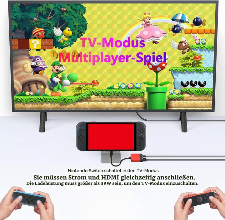 Switch TV Dock für Nintendo Switch/OLED, 3 in 1 Switch Portable Dock mit 4K HDMI, USB 3.0 Port, Type