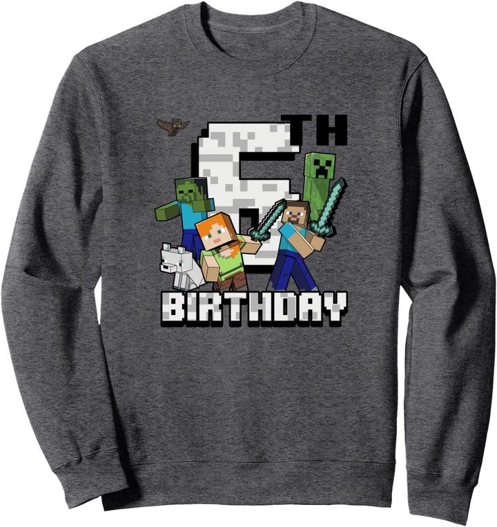 Minecraft-Gruppenfoto Alles Gute zum 6. Geburtstag Sweatshirt