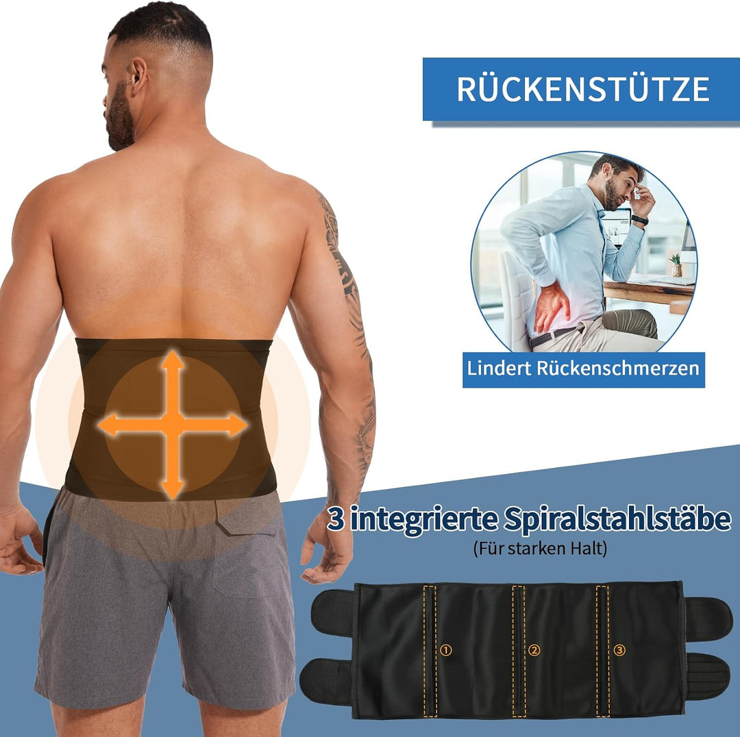 SLIMBELLE Bauchweggürtel Neopren Damen Herren Sweat Belt Waist Trainer | Dieser Neopren Schweissgürt