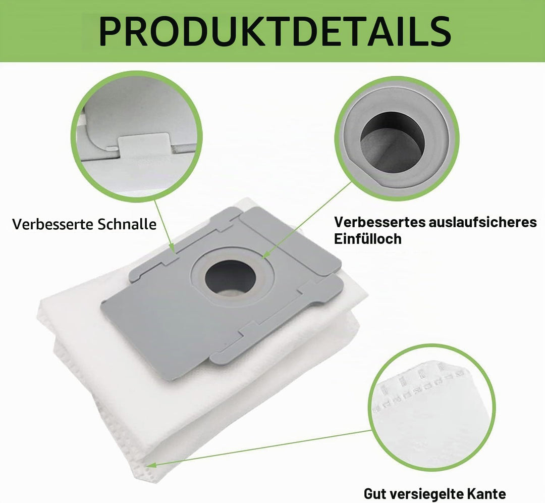 E-HAO 10 Pack Staubsaugerbeutel kompatibel mit iRobot Roomba i, s, j Serien und Roomba Combo i, j Se