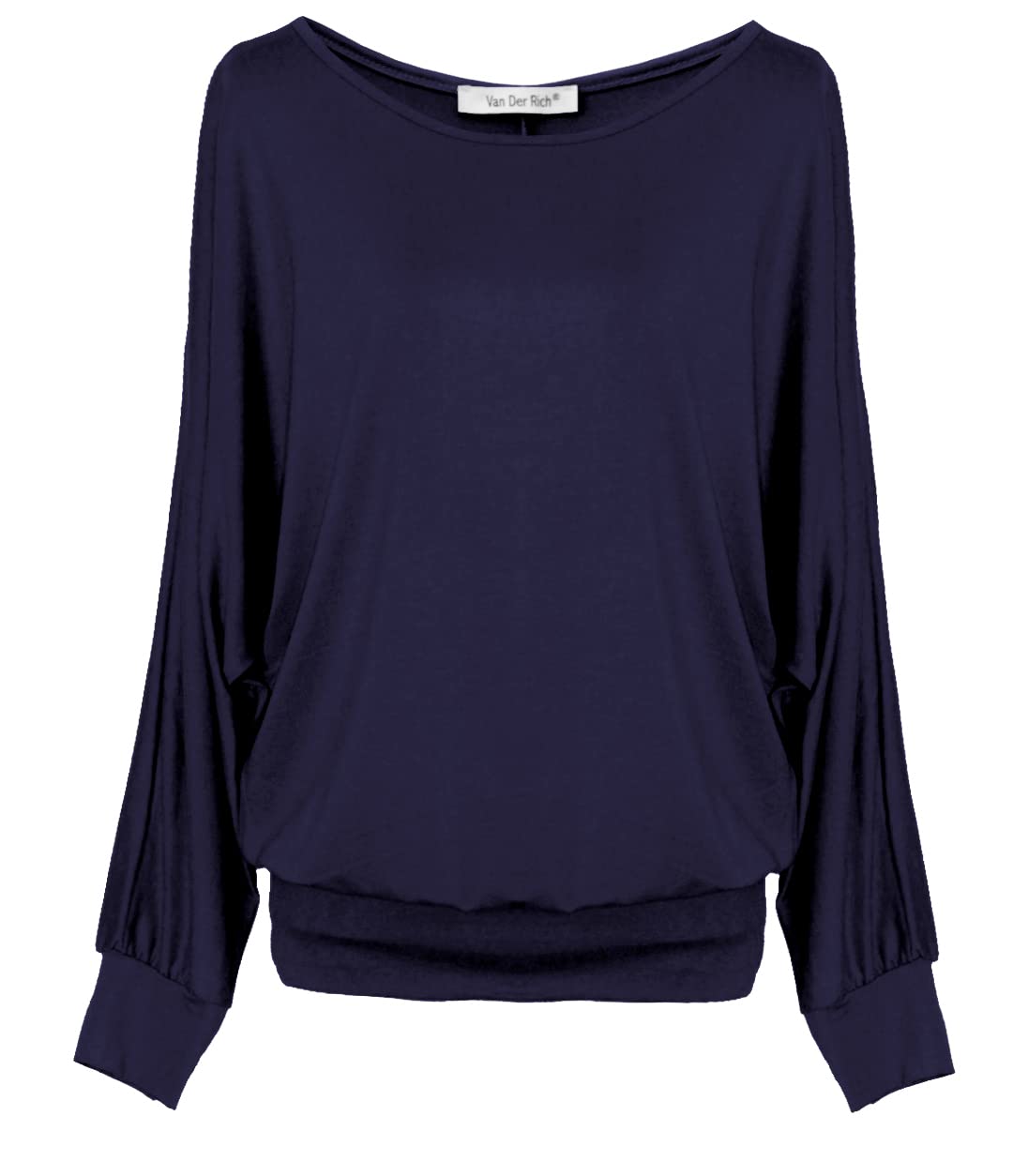 Van Der Rich ® - Oversize T-Shirt mit Fledermausärme - Damen Ml-marine XL, Ml-marine XL