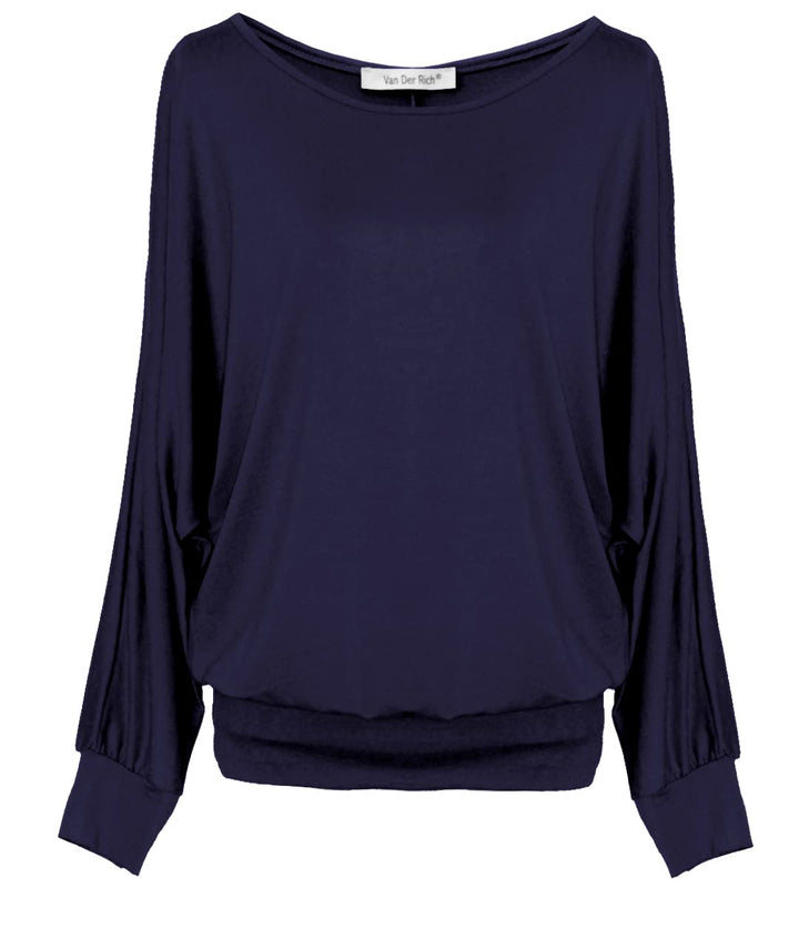 Van Der Rich ® - Oversize T-Shirt mit Fledermausärme - Damen Ml-marine XL, Ml-marine XL