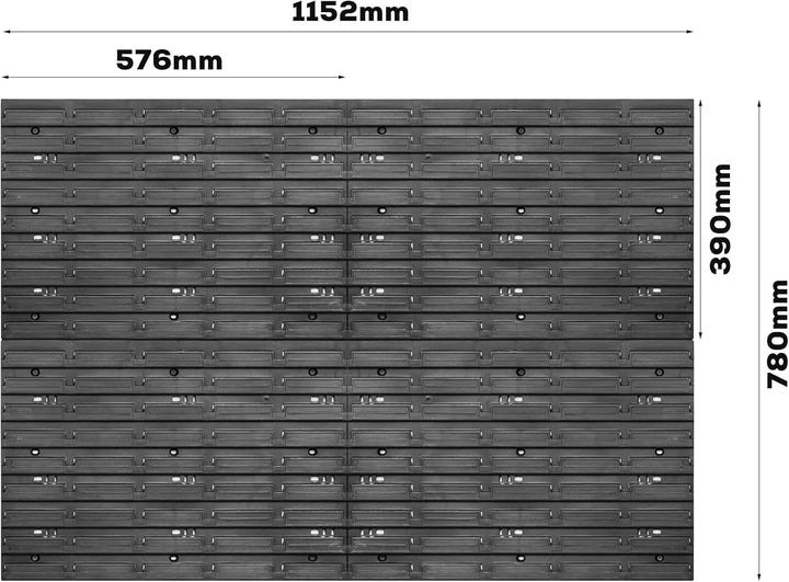 Lagersystem Wandregal 1152 x 780 mm , 114 stck. Box , Stapelboxen Schüttenregal Sichtlagerkästen , E