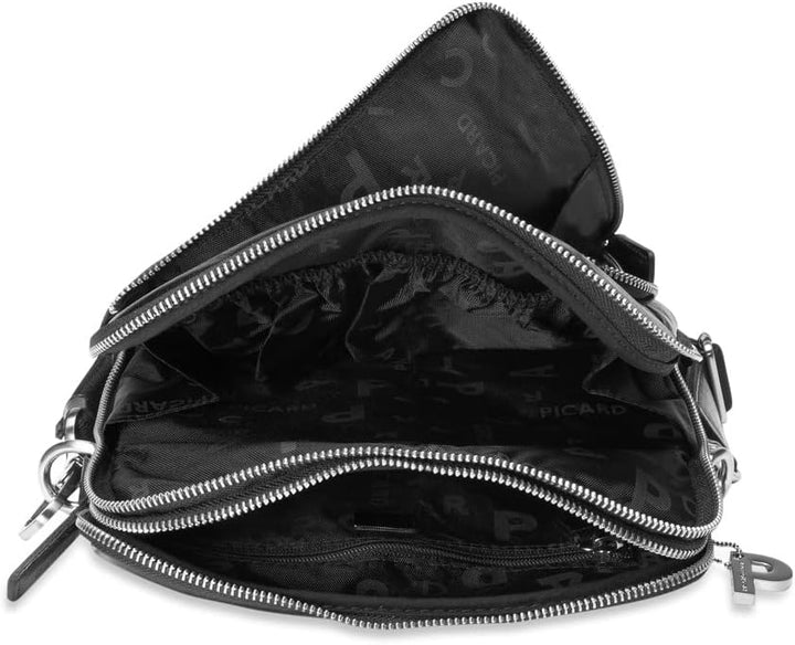 Picard Herren Schultertasche BUDDY aus Wasserbüffelleder Klein | mit Reissverschluss | Schultertasch