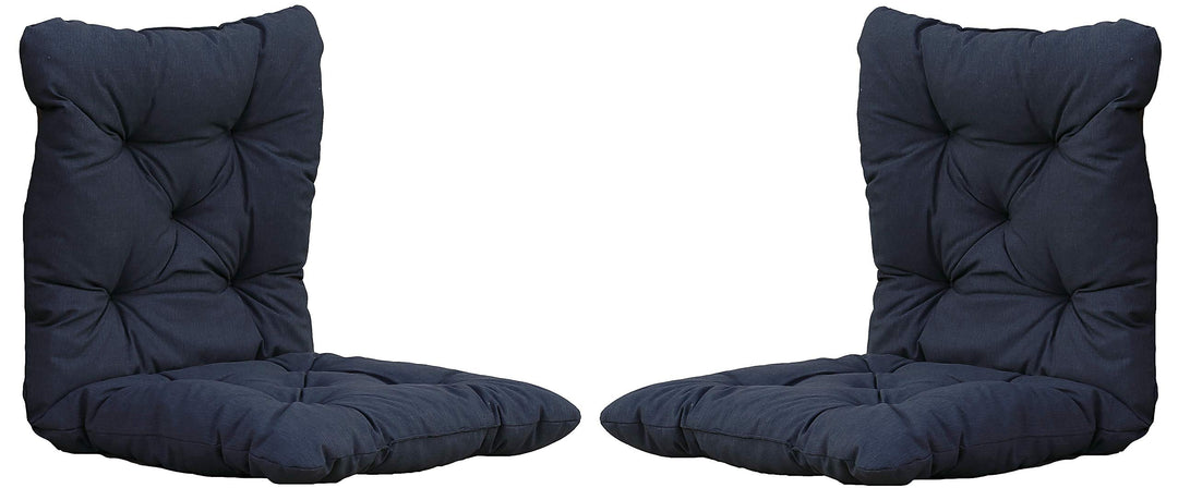 Chicreat Set mit 2 Sitzkissen 98 x 50 x 8 cm, Dunkelgrau, Dunkelgrau